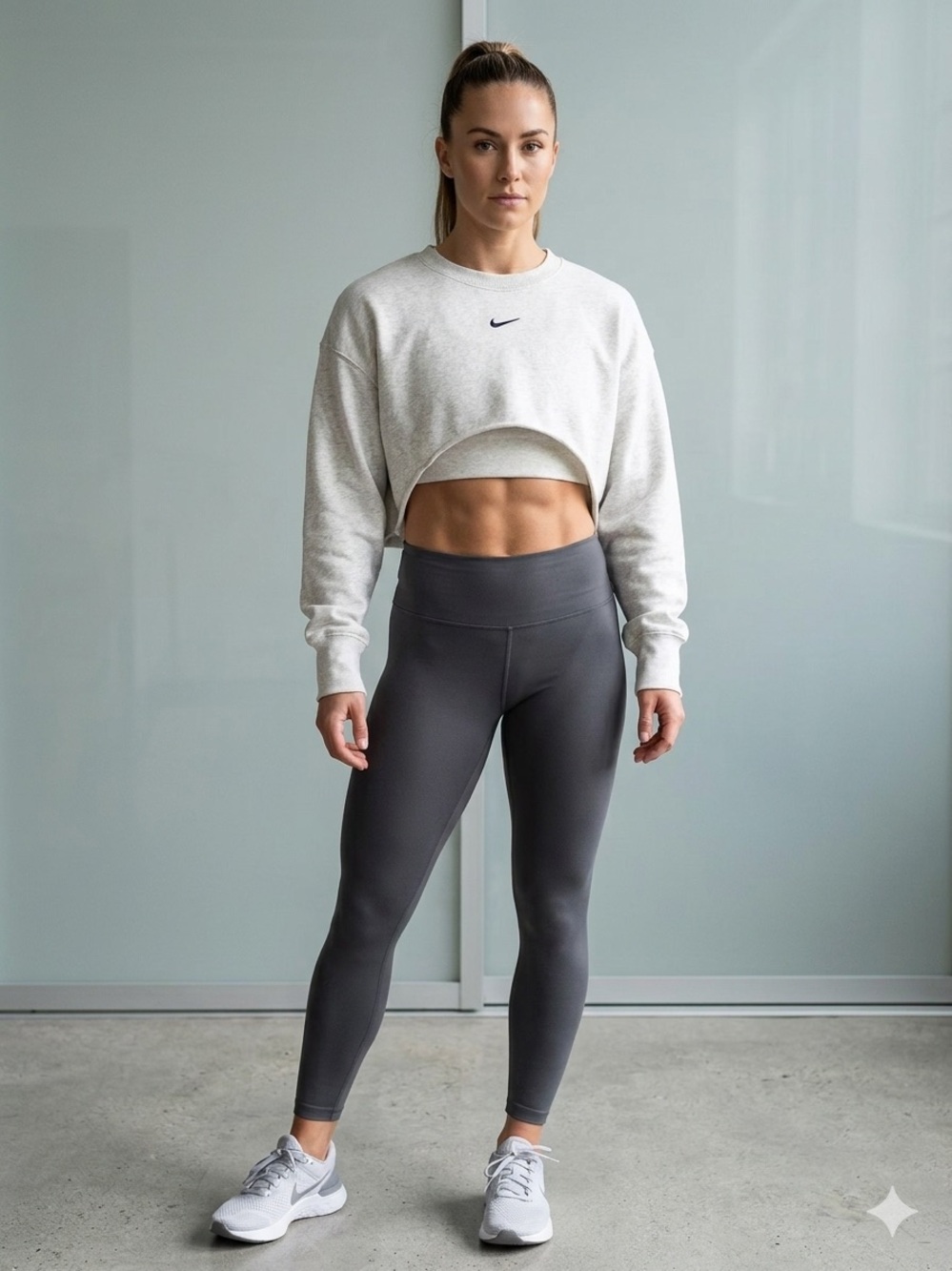 Nike Sportswear Women's French Terry Crewneck Crop Top - Size Small
